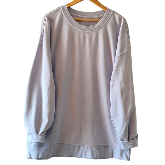 Lululemon Perfectly Oversized Crewneck Women's Light Purple Sweatshirt Size 20 - Picture 6 of 15